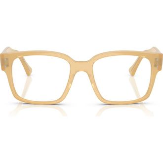 Ray-Ban 53mm Square Optical Glasses in Beige at Nordstrom