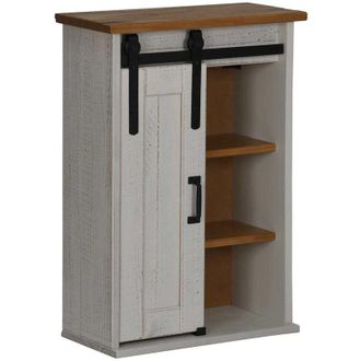 vidaXL Pensile halden con Anta Scorrevole Bianco 49x22,5x70 cm in Pino - Vidaxl