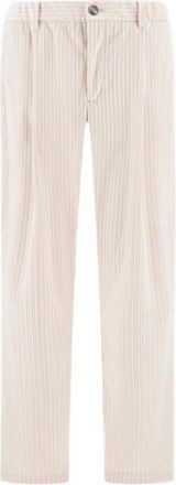 Herno Rechte broek - Heren - Broeken - Wit - Maat: S Corduroy
