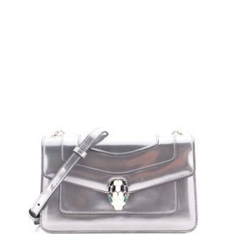 Bulgari Serpenti Forever Shoulder Bag Metallic Leather Small