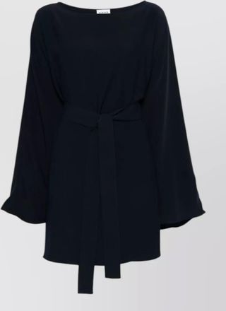 Parosh mini dress belted waist long sleeves