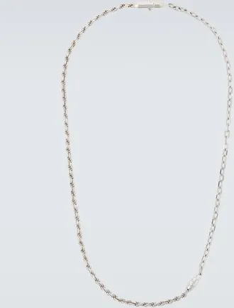 Bottega Veneta Sterling silver chain necklace