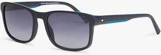 Tommy Hilfiger Mens Rectangular Frame Sunglasses - Grey