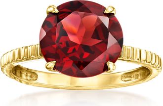 Ross-Simons Garnet Ring in 14kt Yellow Gold