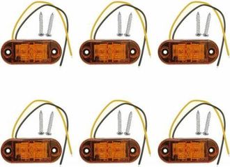 OEM 6 Luci Di Posizione Laterali A Led Arancioni Da 12v/24v, Luci Di Posizione Anteriori, Luci Di Posizione Laterali, Luci Di Posizione Laterali A Led Per