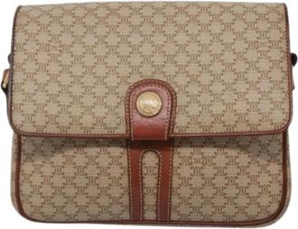 Celine Pre-owned Cross Body Bags, female, Beige, Size: ONE SIZE Pre-owned Vintage macadam shoulder bag