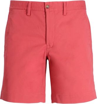 Ralph Lauren Stretch Straight Fit Chino Shorts - Heren - Korte Broeken - Rood - W31 - Katoen - Korte Broeken