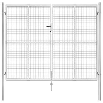 Berkfield Home Garden Gate Galvanised Steel 306x250 cm Silver