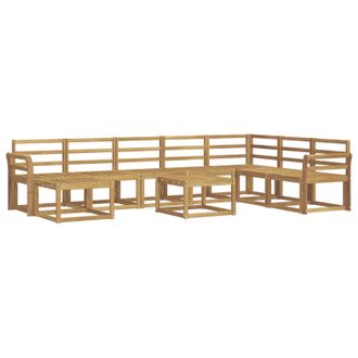 vidaXL Conjunto De Sof&aacute;s De Exterior 9 Pcs Blanco Vidaxl