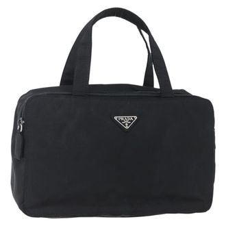 Prada Vintage Tessuto Black Nylon Handbag (Pre-Owned)