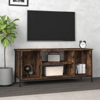 vidaXL Vidaxl - Mueble Para Tv Madera Contrachapada Roble Ahumado 102x35x45 Cm