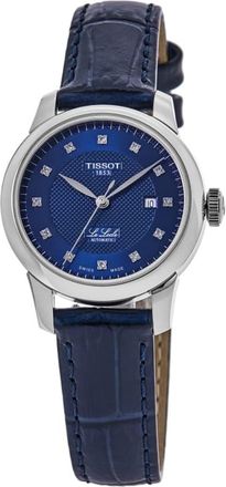 Tissot Le Locle Automatic Blue Diamond Dial Leather Strap Womens Watch T006.207.16.046.00
