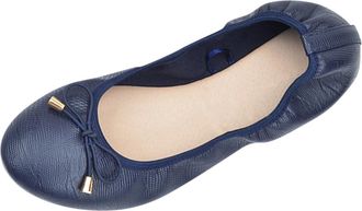 Generic Ladies Foldable Ballet Flats Portable Roll-Up Flats for Women Lightweight Slip-On Wedding & Party Shoes Comfortable Round Toe Design Compact Travel Fo