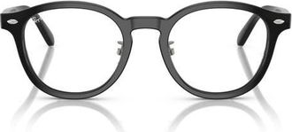 Ray-Ban 49mm Square Optical Glasses in Black at Nordstrom