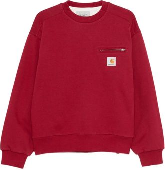 Carhartt Work in Progress Felpa Detroit con applicazione - Rosso