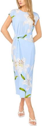 Ted Baker Kaity Floral Clasp Detail Knit Dress in Blue Surf at Nordstrom, Size Medium