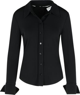 Sportmax Sportmax Candido Black Viscose Polo Shirt