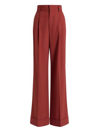 Alberta Ferretti pleated trousers - Red