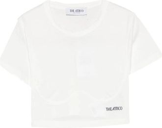The Attico Logo-print Cropped T-shirt