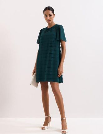 Phase Eight Fallon Layered Dress in Teal at Nordstrom, Size 14