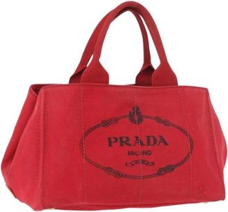 Prada Pre-owned Canvas prada-bags - Dames - Vintage Handtas - Rood - ONE Size - Vintage