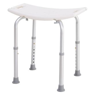 HOMCOM Shower Stool White | TJ Hughes