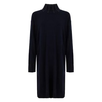 Fabiana Filippi High-collar Short Dress - female - Fabiana Filippi - Knitted Dresses - Black - M - Dresses
