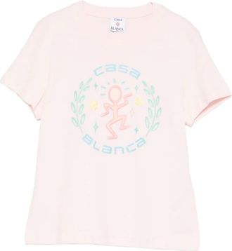 Casablanca T-shirt met logoprint - Roze