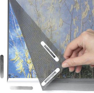 OEM Mosquitera Ventana Innovador Magn&eacute;tico, Hasta 150 X 130 Cm, Fijaci&oacute;n 16 Imanes, Negro
