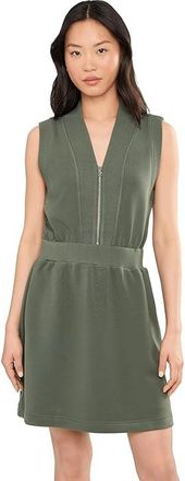 Varley Polyanna 1/2 Zip Dress Womens Dress Thyme : XXS, Elastane/Polyester/Viscose