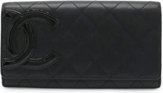 Chanel Pre-owned Wallets, female, Black, Size: ONE SIZE Pre-owned Leather Wallet