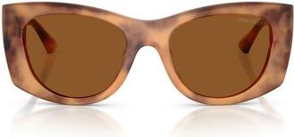 Jimmy Choo London 52mm Butterfly Sunglasses in Tan Havana /Dark Brown at Nordstrom