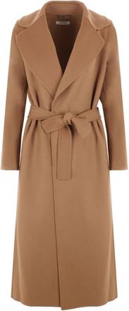 Max Mara Stijlvolle Jassen voor Vrouwen - Dames - Jas met riem - Bruin - M - Jassen