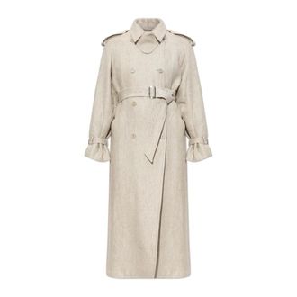 Max Mara Trench Coats, female, Beige, Size: 2XS Trench Coat Pedaggi
