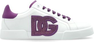 Dolce & Gabbana Sportschoenen - Dames - Sneakers - Wit - 35 EU - Leer - Schoenen