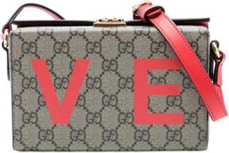 Gucci Pre-owned Vintage Crossbody Bag - Dames - Vintage Schoudertas - Beige - ONE Size - Leer - Vintage