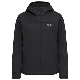 Jack Wolfskin Windhain 2 Hoody Softshelljacke f&uuml;r Damen | schwarz