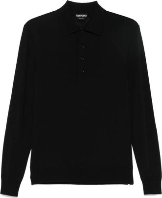 Tom Ford Stijlvolle Trui in Zwart - Heren - Polos - Zwart - XL - Tops