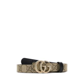 Gucci Accessoires, Dames, Beige, 90 CM, Leer, GG Marmont Reversible Thin Belt