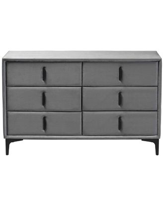 Baxton Studio Etienne Modern Velvet 6-Drawer Dresser