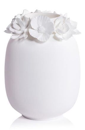 Zodax Petite Couronne Fine Bone China Vase in White at Nordstrom Rack
