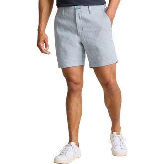 Tommy Bahama Beach Coast 7-Inch Flat Front Linen & Cotton Shorts in Ocean City at Nordstrom, Size 35