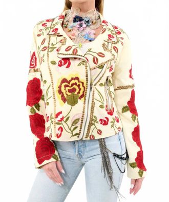 Aratta Carmen Embroidered Jacket In Ivory