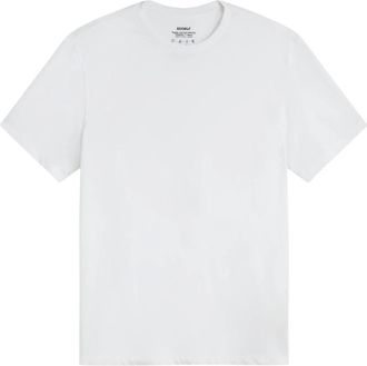 Ecoalf Wit T-shirt met Kolompatroon - Heren - T-shirts - Wit - L - Tops