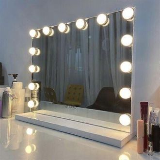 OEM Kit De Iluminaci&oacute;n Para Espejo De Tocador Con 14 Bombillas, Espejo Led Hollywood Regulable, Luz De Tocador Usb Con Interruptor