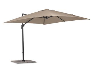 BIZZOTTO Sombrilla de aluminio gris paloma antracita de 3x3 pulgadas