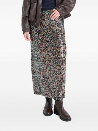 TWP Sylkie maxi-rok met patroon - Bruin