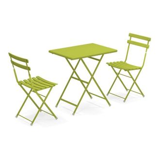 Emu Arc En Ciel Set 2 Sedie Pieghevoli 1 Tavolo Pieghevole Verde Chiaro