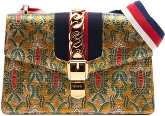 Gucci Pre-owned Gucci Small Canvas Brocade Sylvie Satchel Ladies Q8JJMXWIJ8VQAC66