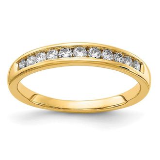 Diamond2Deal 14k Gold Lab Grown Diamond Wedding Band Ring 1/3Ct Clarity- VS Color- D-E